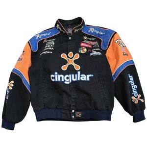 Vintage JH Design Cingular Wireless Nascar Racing Pit Jacket Robby Gordon 31 2XL